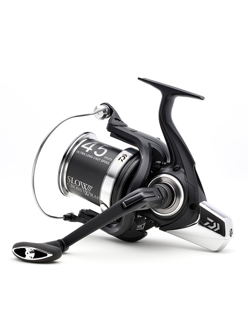 Daiwa 23 Super Spod 45 SCW reel, spool printed 45mm ultra long cast spool and Slow Cross Wrap