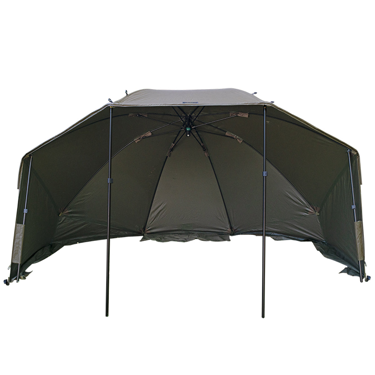 ESP 58 inch quickdraw brolly with mozzy drape open with poles
