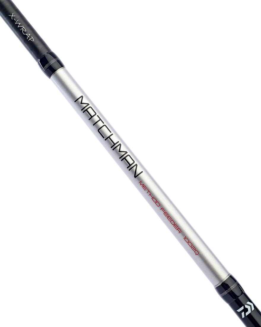 Daiwa Matchman 10ft feeder rod, butt panel marked Matchman Method Feeder 10Q