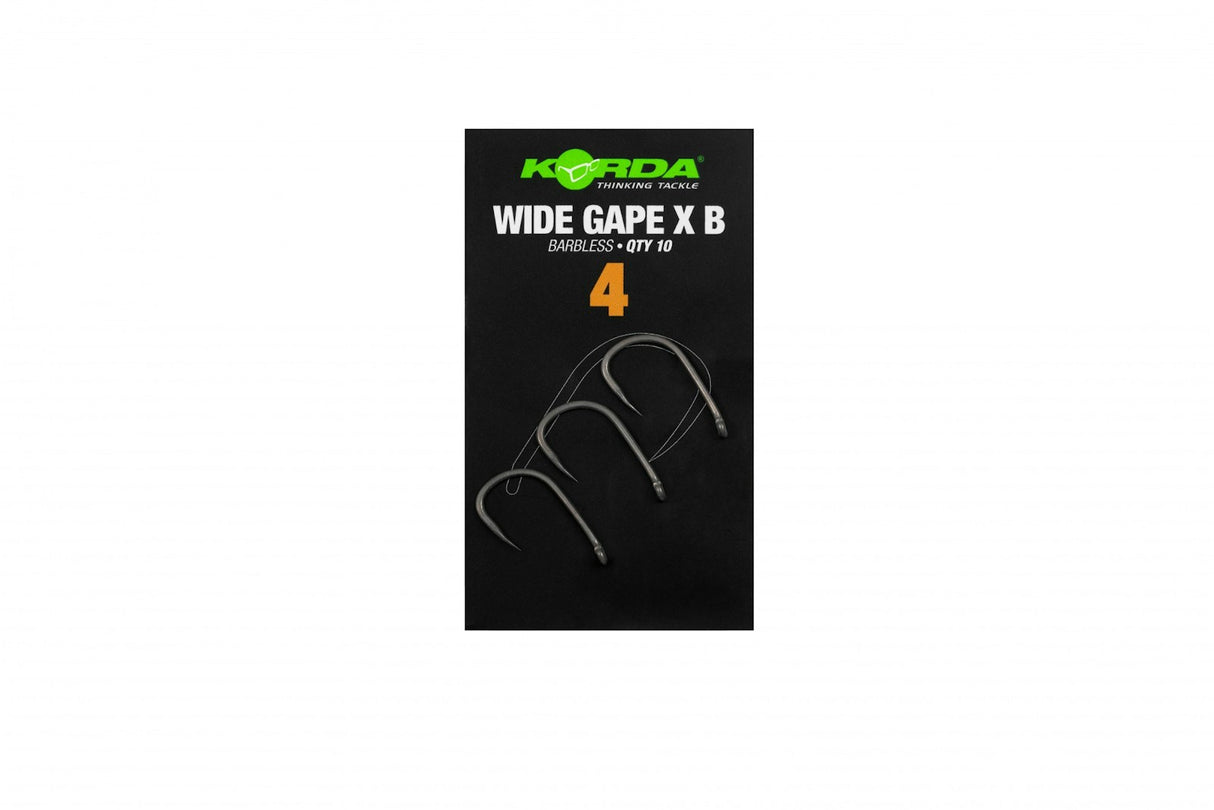 Korda Wide Gape Barbless Carp Hooks