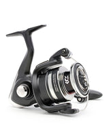 Daiwa 25 RZ reel, spool skirt printed with the mono and J-Braid line capacities