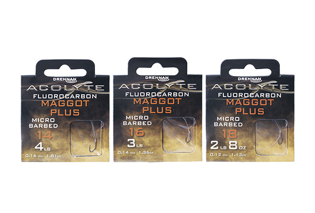 Drennan Acolyte Maggot Plus Micro Barbed Hooks to Nylon
