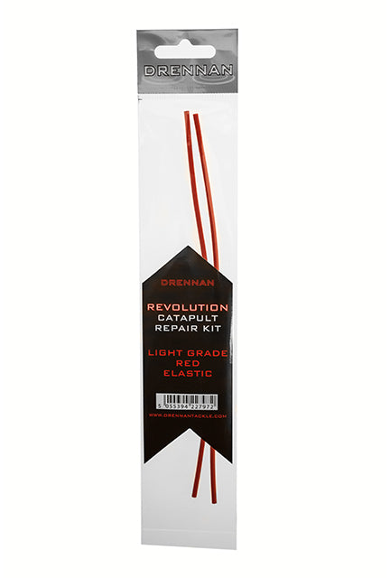 Drennan Revolution Catapult Repair Kit packet, light grade red elastic for the Red Revolution Caty