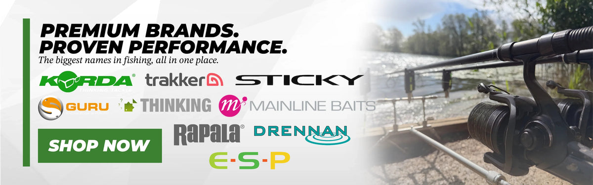 tackle club fishing banner with featured brands