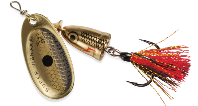 Blue Fox Vibrax Foxtail Spinner - Golden Shiner