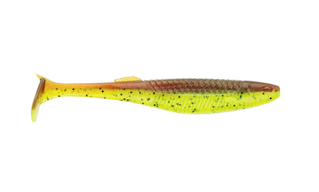 Motor Oil Chartreuse (MOCH) colour: brown motor-oil back with an orange lateral line