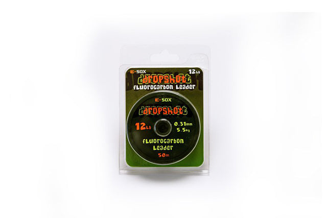 Drennan E-Sox Dropshot Fluorocarbon Leader 12lb 50m