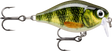 Live Perch (PEL): dark perch bars over a yellow-green scaled flank with an orange pectoral fin