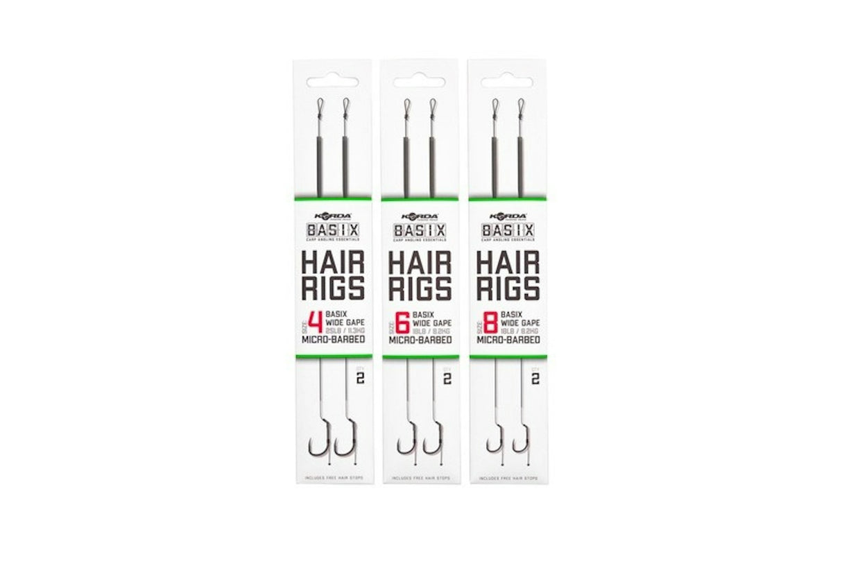 Korda Basix Hair Rigs Wide Gape