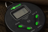 Close-up of the faceplate showing the four rubber buttons, the LCD window and the Max 60kg / 132lb, d=25g/1oz legend