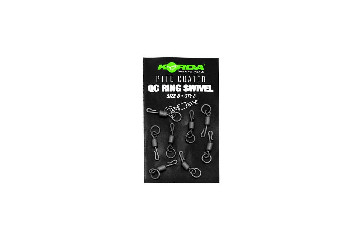 Korda PTFE Coated QC Ring Swivel Size 8