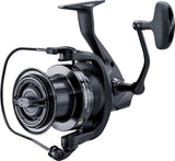Front three-quarter view of the all-black Obsidian, showing the Fast Progressive Drag knob and the spool ring reading OSD12000-35A