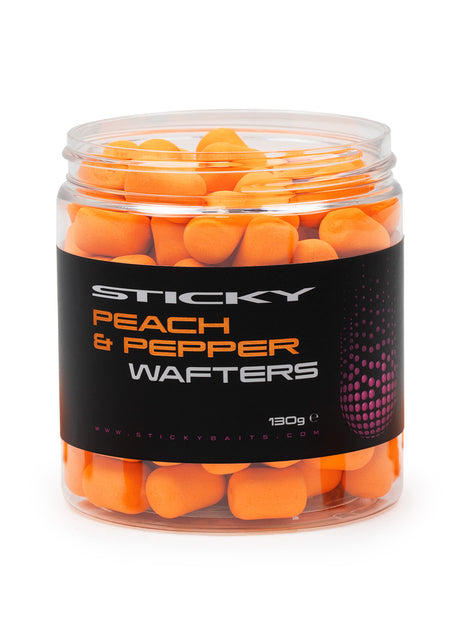 Sticky Baits Peach & Pepper Wafters 12x14mm