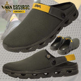 Vass Easy-Bac Edition 2 trainers showing both strap positions and the cut-out midsole, worn on the bank