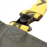 Vass-Tex 700E Nova chest wader yellow VASS brace, quick-release buckle and box-stitched brace loop